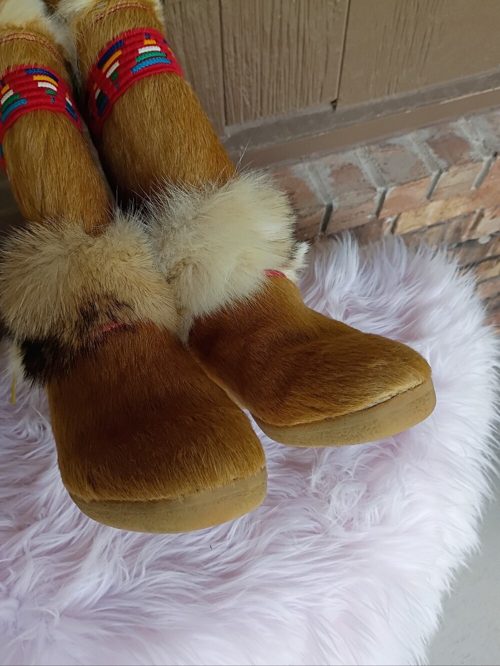 Tecnica Southwestern Apres Ski Goat Hair Fur Winter Snow Boots Made in Italy 42 - Picture 7 of 16